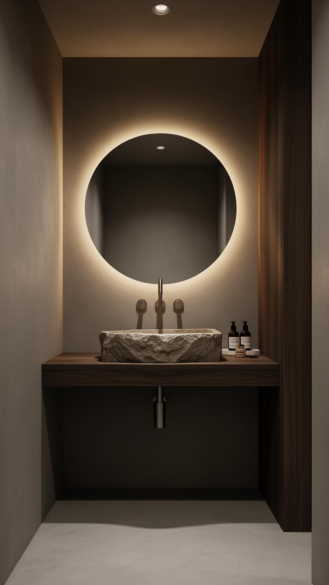 WC social compacto em microcimento cinza quente