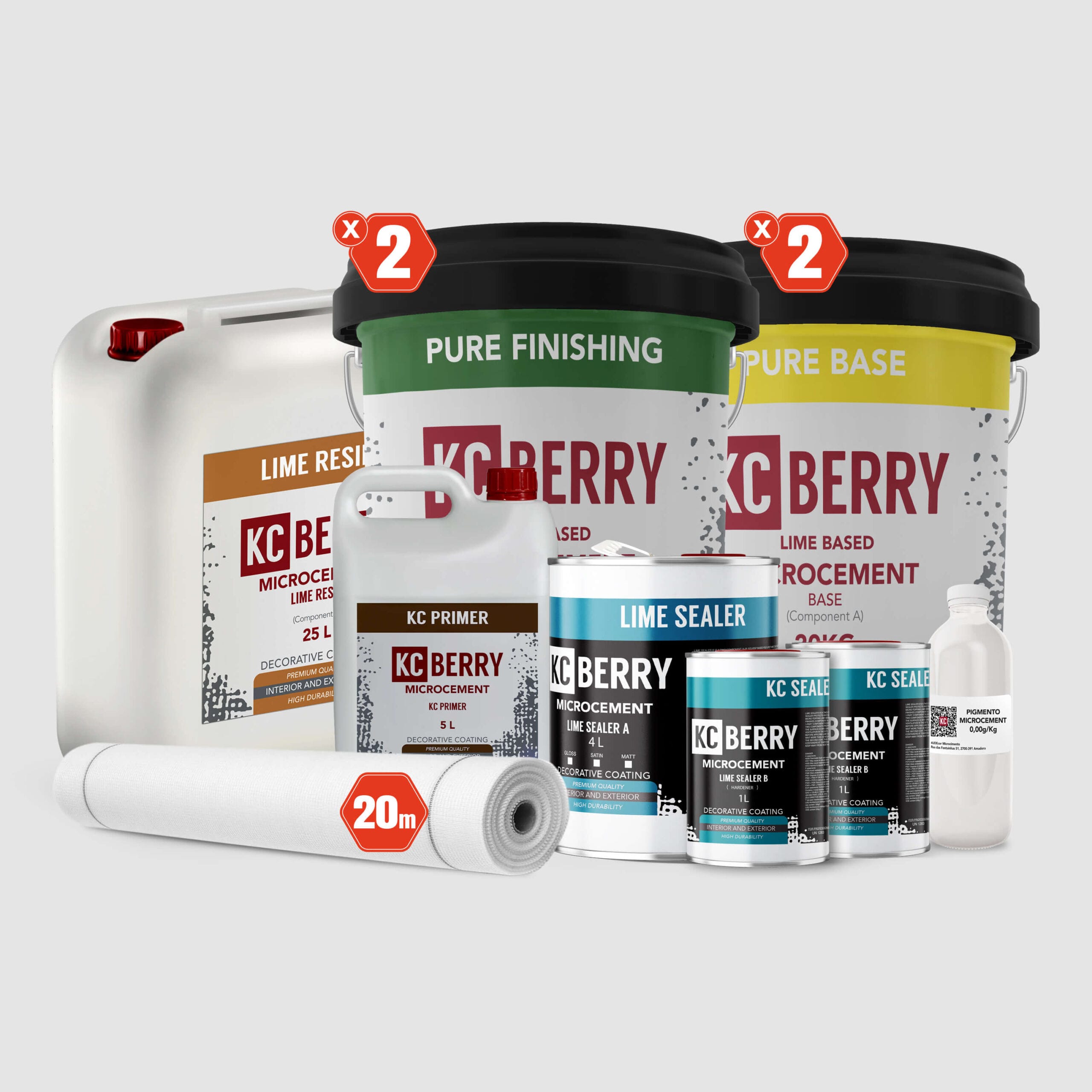 Microcimento Kcberry PURE Kit 20m2