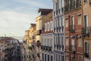 Microcimento em predios pombalinos de Lisboa