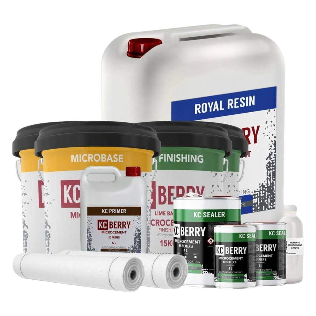 Kit Microcimento KCberry PURE 10m² — entrada linha premium Lisboa